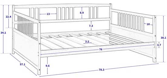 Cheap White Wood Daybed Frame & 3 Big Advantages